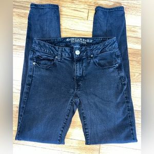 American Eagle Outfitters Black Women’s Skinny Jeans Size 8 Long EUC